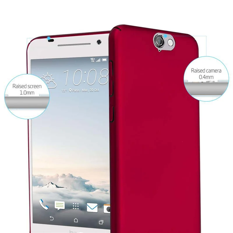 Cadorabo Hülle kompatibel mit HTC ONE A9 Hard Case Schutzhülle in Metall Optik gegen Kratzer und Stöße