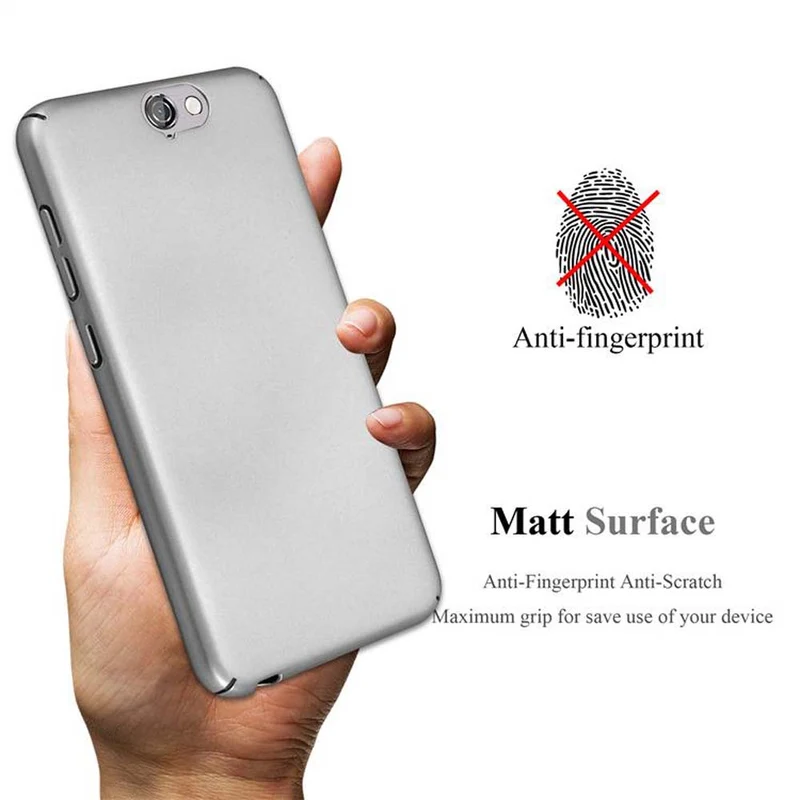 Cadorabo Hülle kompatibel mit HTC ONE A9 Hard Case Schutzhülle in Metall Optik gegen Kratzer und Stöße