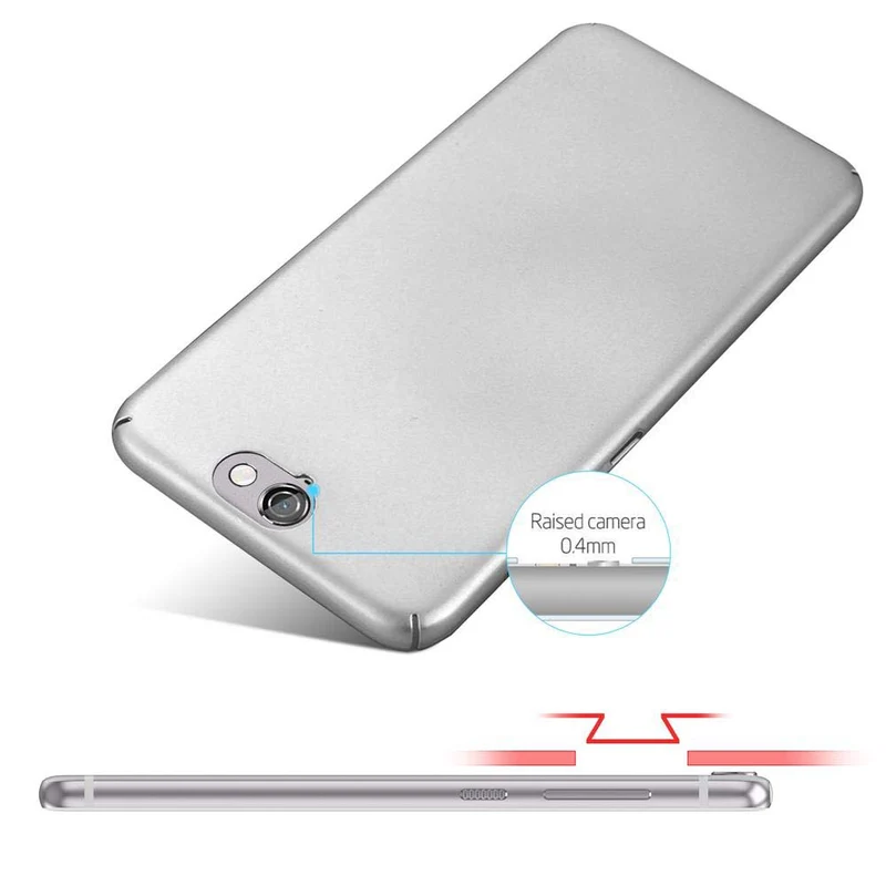 Cadorabo Hülle kompatibel mit HTC ONE A9 Hard Case Schutzhülle in Metall Optik gegen Kratzer und Stöße