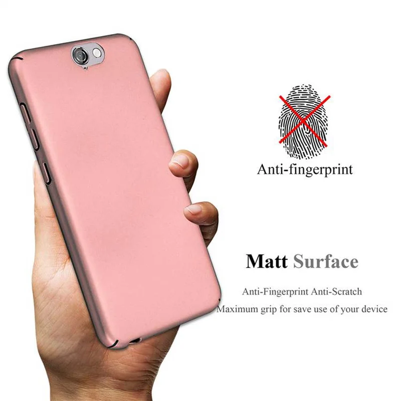 Cadorabo Hülle kompatibel mit HTC ONE A9 Hard Case Schutzhülle in Metall Optik gegen Kratzer und Stöße