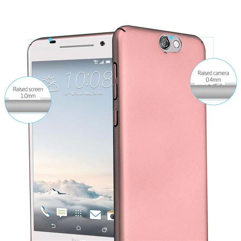 Cadorabo Hülle kompatibel mit HTC ONE A9 Hard Case Schutzhülle in Metall Optik gegen Kratzer und Stöße
