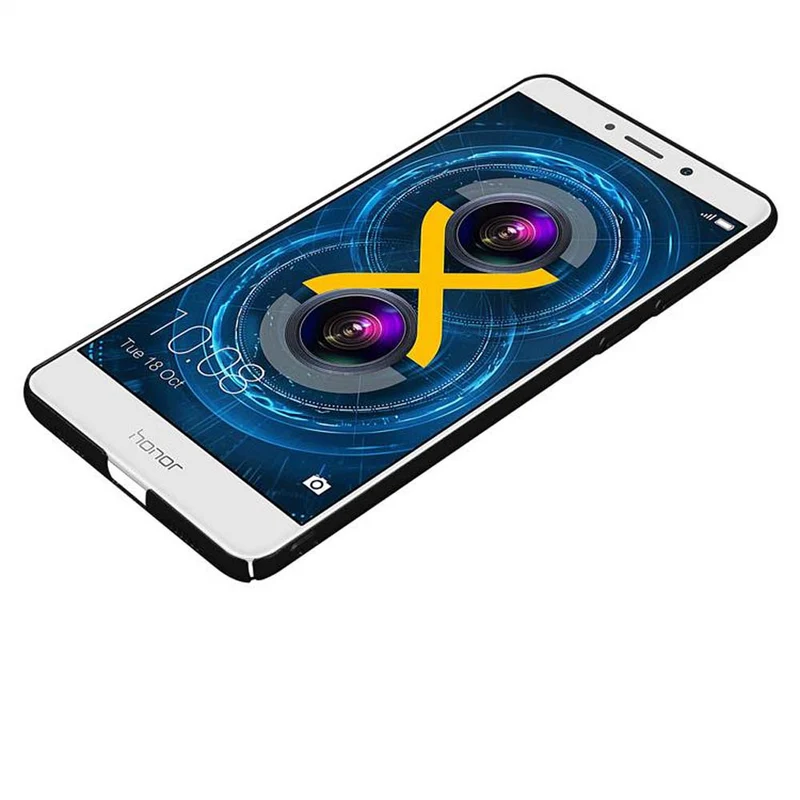 Cadorabo Hülle kompatibel mit Huawei MATE 9 LITE / GR5 2017 / Honor 6X Hard Case Schutzhülle in Metall Optik gegen Kratzer und Stöße