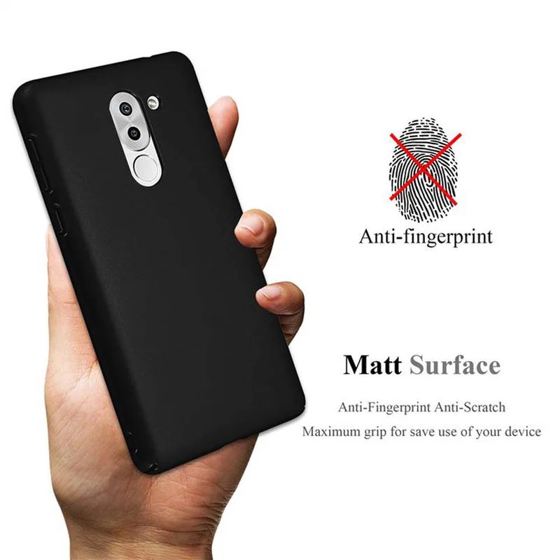 Cadorabo Hülle kompatibel mit Huawei MATE 9 LITE / GR5 2017 / Honor 6X Hard Case Schutzhülle in Metall Optik gegen Kratzer und Stöße