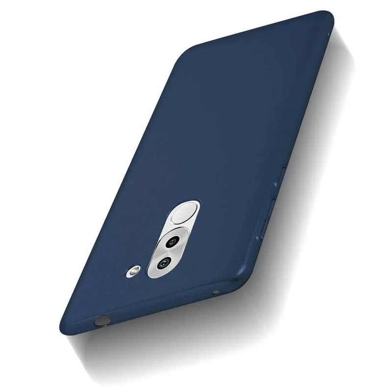 Cadorabo Hülle kompatibel mit Huawei MATE 9 LITE / GR5 2017 / Honor 6X Hard Case Schutzhülle in Metall Optik gegen Kratzer und Stöße