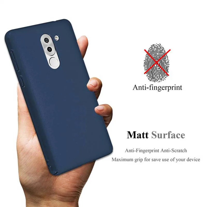 Cadorabo Hülle kompatibel mit Huawei MATE 9 LITE / GR5 2017 / Honor 6X Hard Case Schutzhülle in Metall Optik gegen Kratzer und Stöße