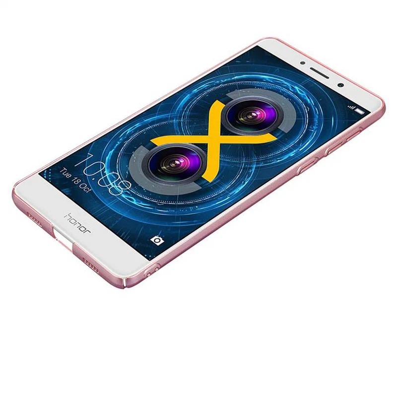 Cadorabo Hülle kompatibel mit Huawei MATE 9 LITE / GR5 2017 / Honor 6X Hard Case Schutzhülle in Metall Optik gegen Kratzer und Stöße