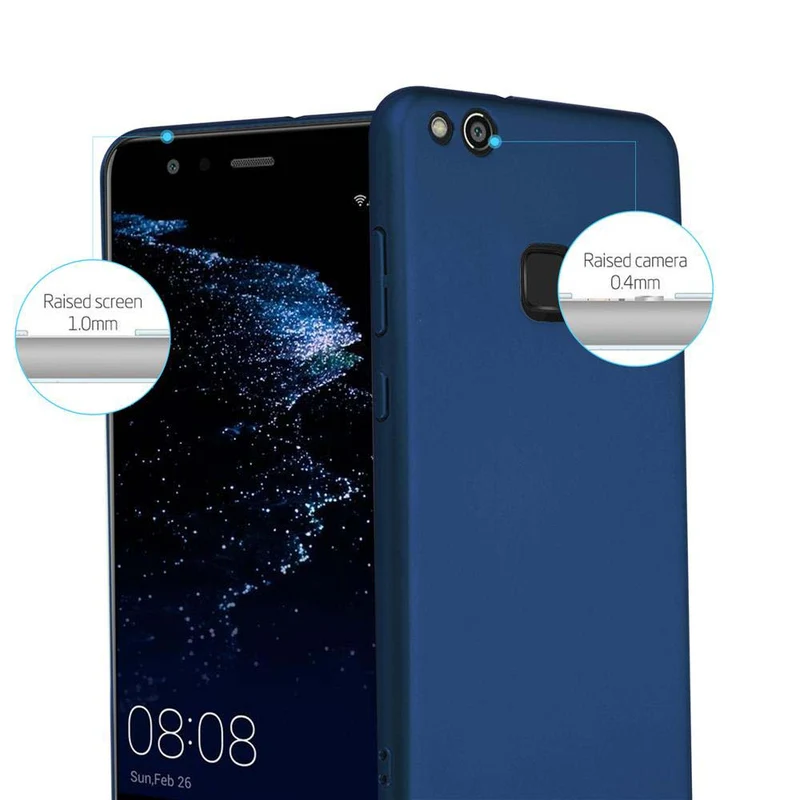 Cadorabo Hülle kompatibel mit Huawei P10 LITE Hard Case Schutzhülle in Metall Optik gegen Kratzer und Stöße