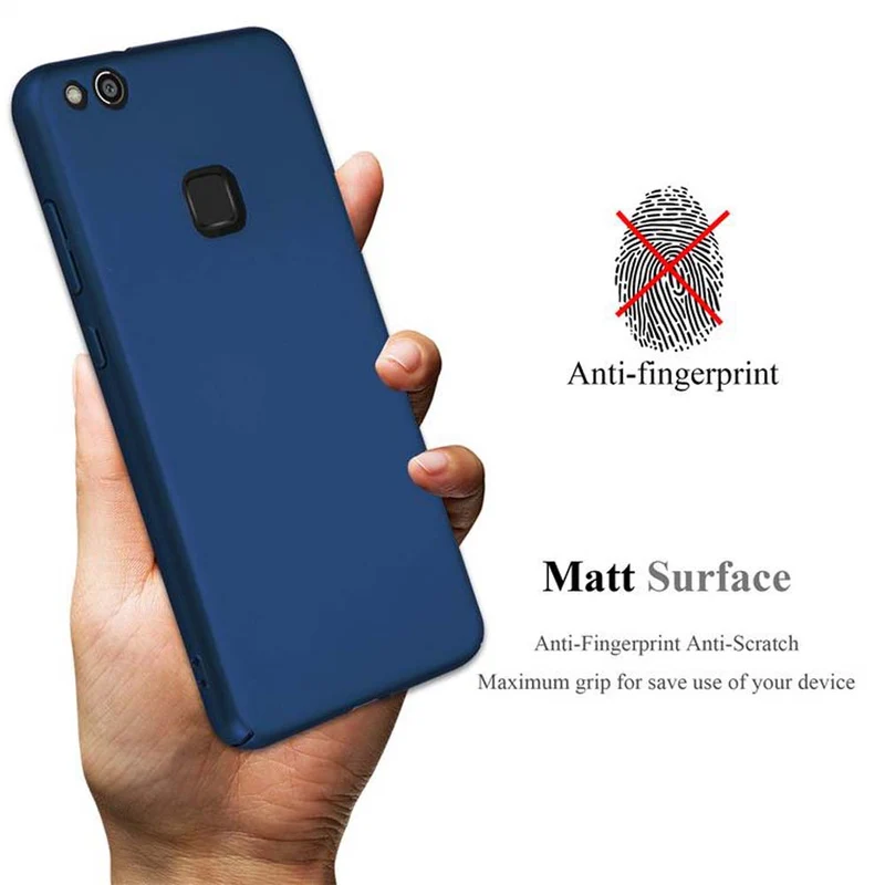 Cadorabo Hülle kompatibel mit Huawei P10 LITE Hard Case Schutzhülle in Metall Optik gegen Kratzer und Stöße
