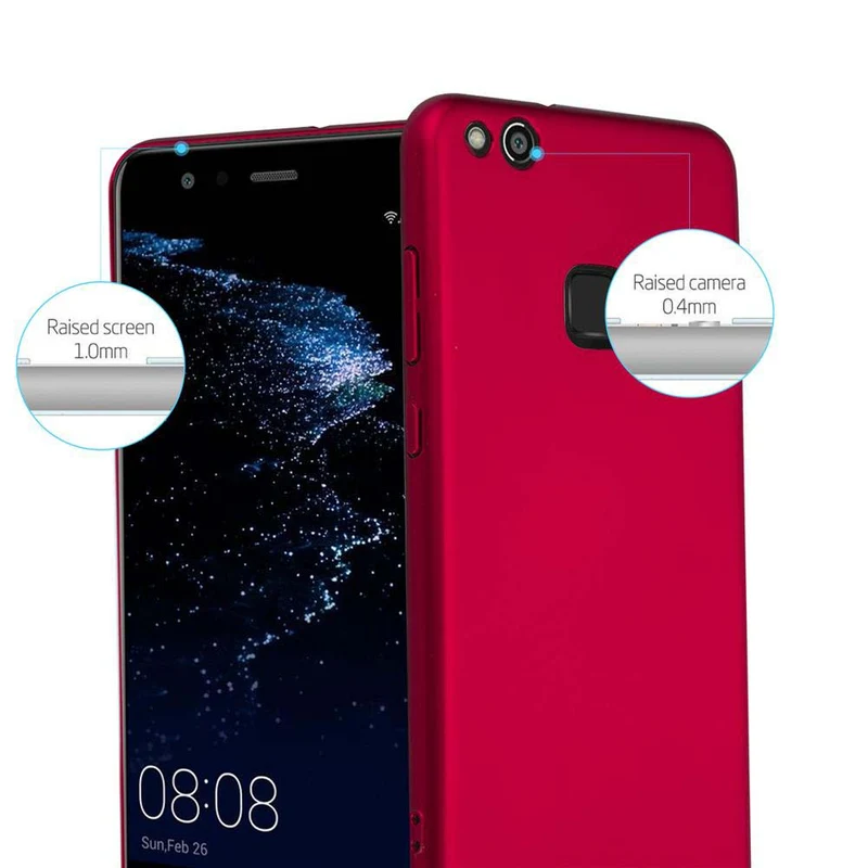 Cadorabo Hülle kompatibel mit Huawei P10 LITE Hard Case Schutzhülle in Metall Optik gegen Kratzer und Stöße