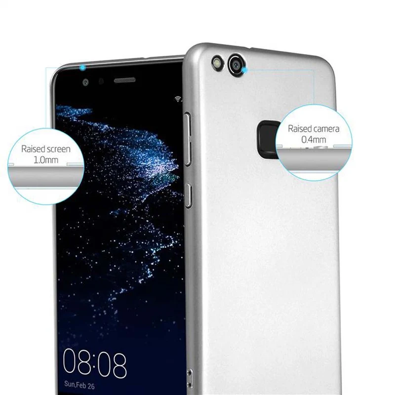Cadorabo Hülle kompatibel mit Huawei P10 LITE Hard Case Schutzhülle in Metall Optik gegen Kratzer und Stöße