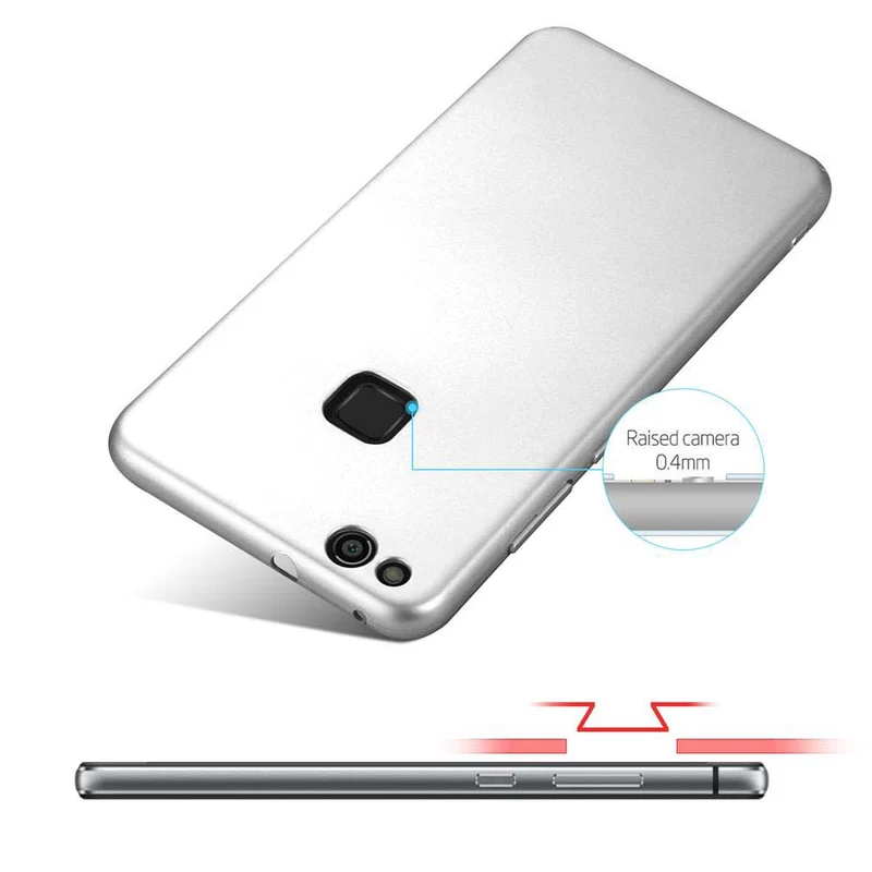 Cadorabo Hülle kompatibel mit Huawei P10 LITE Hard Case Schutzhülle in Metall Optik gegen Kratzer und Stöße