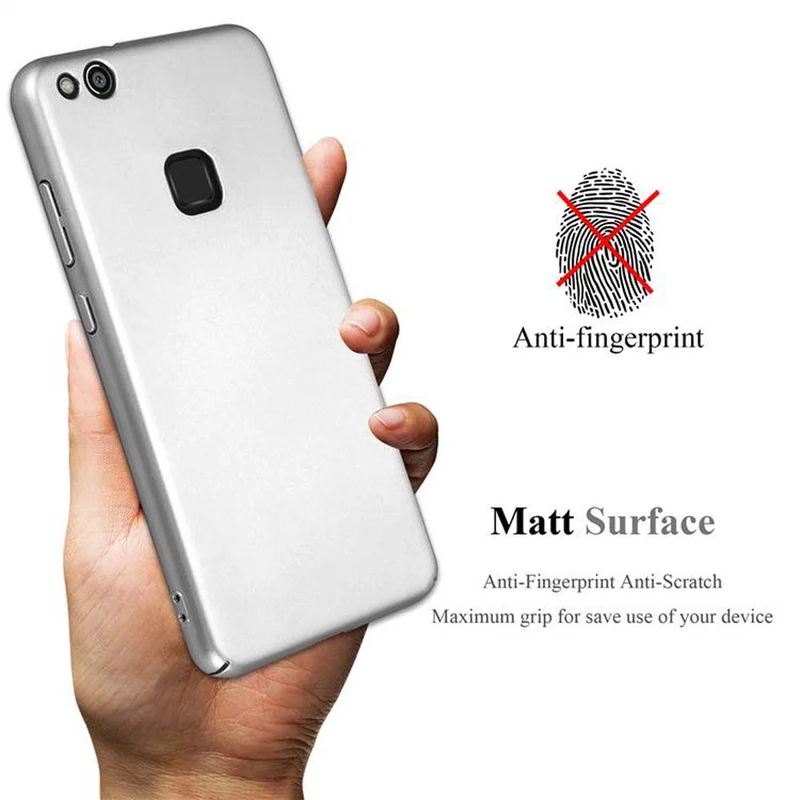 Cadorabo Hülle kompatibel mit Huawei P10 LITE Hard Case Schutzhülle in Metall Optik gegen Kratzer und Stöße