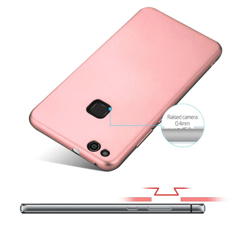 Cadorabo Hülle kompatibel mit Huawei P10 LITE Hard Case Schutzhülle in Metall Optik gegen Kratzer und Stöße