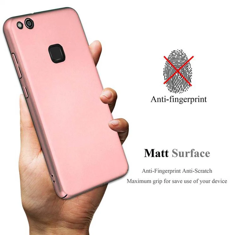 Cadorabo Hülle kompatibel mit Huawei P10 LITE Hard Case Schutzhülle in Metall Optik gegen Kratzer und Stöße