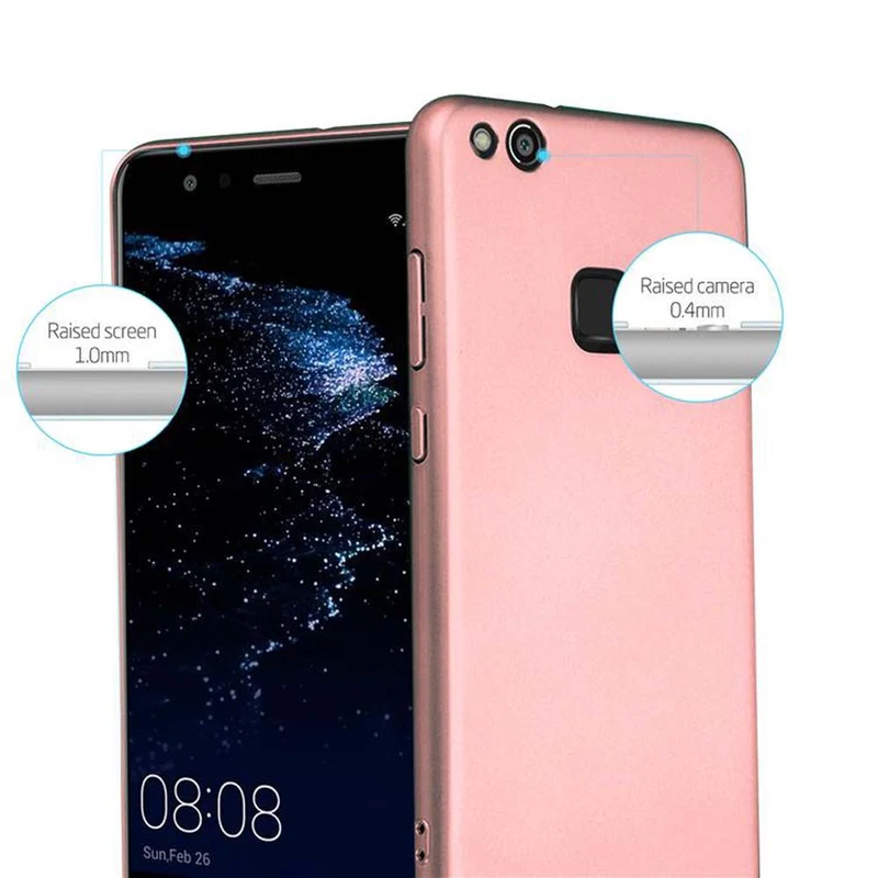 Cadorabo Hülle kompatibel mit Huawei P10 LITE Hard Case Schutzhülle in Metall Optik gegen Kratzer und Stöße