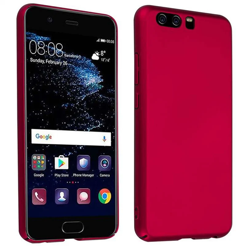 Cadorabo Hülle kompatibel mit Huawei P10 Hard Case Schutzhülle in Metall Optik gegen Kratzer und Stöße