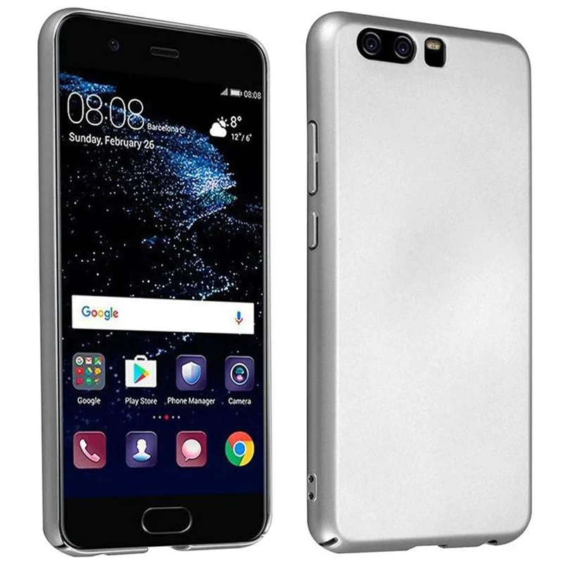 Cadorabo Hülle kompatibel mit Huawei P10 Hard Case Schutzhülle in Metall Optik gegen Kratzer und Stöße