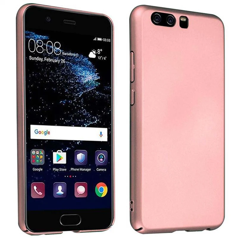 Cadorabo Hülle kompatibel mit Huawei P10 Hard Case Schutzhülle in Metall Optik gegen Kratzer und Stöße