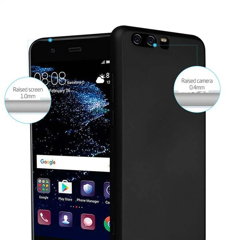 Cadorabo Hülle kompatibel mit Huawei P10 Hard Case Schutzhülle in Metall Optik gegen Kratzer und Stöße