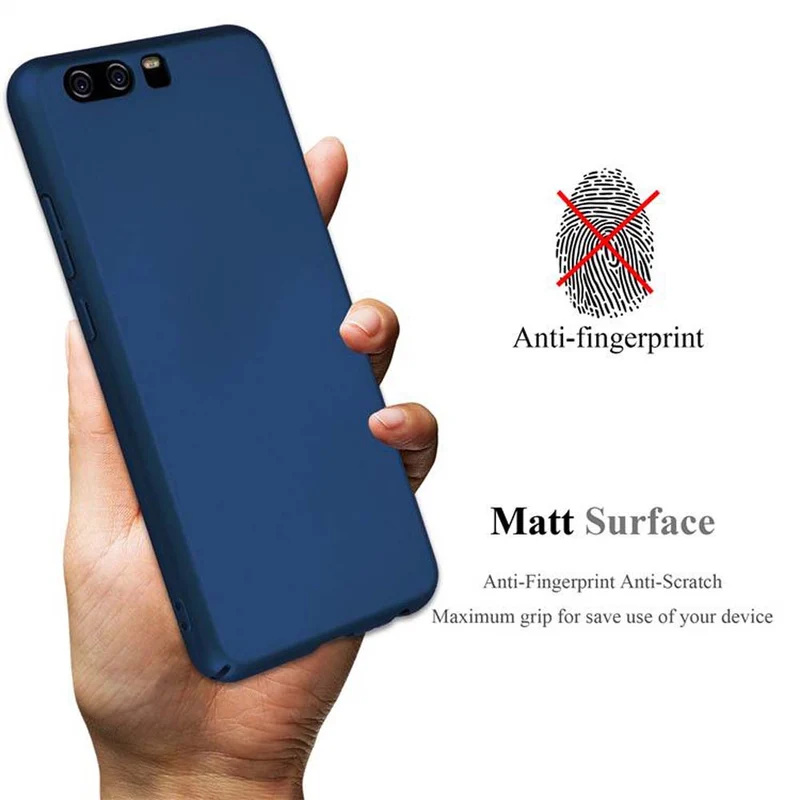 Cadorabo Hülle kompatibel mit Huawei P10 Hard Case Schutzhülle in Metall Optik gegen Kratzer und Stöße