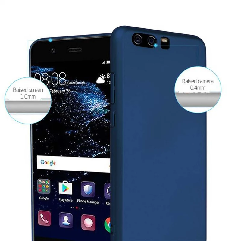 Cadorabo Hülle kompatibel mit Huawei P10 Hard Case Schutzhülle in Metall Optik gegen Kratzer und Stöße