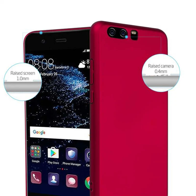 Cadorabo Hülle kompatibel mit Huawei P10 Hard Case Schutzhülle in Metall Optik gegen Kratzer und Stöße
