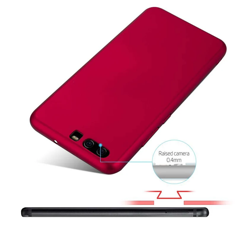 Cadorabo Hülle kompatibel mit Huawei P10 Hard Case Schutzhülle in Metall Optik gegen Kratzer und Stöße