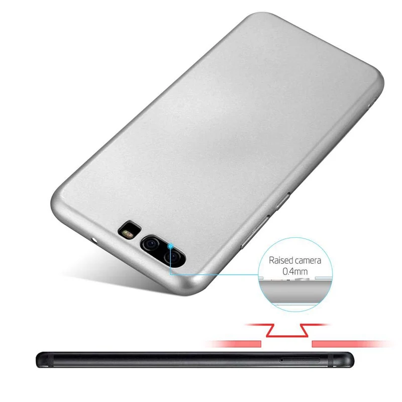 Cadorabo Hülle kompatibel mit Huawei P10 Hard Case Schutzhülle in Metall Optik gegen Kratzer und Stöße