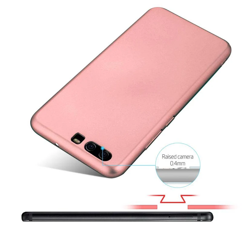 Cadorabo Hülle kompatibel mit Huawei P10 Hard Case Schutzhülle in Metall Optik gegen Kratzer und Stöße