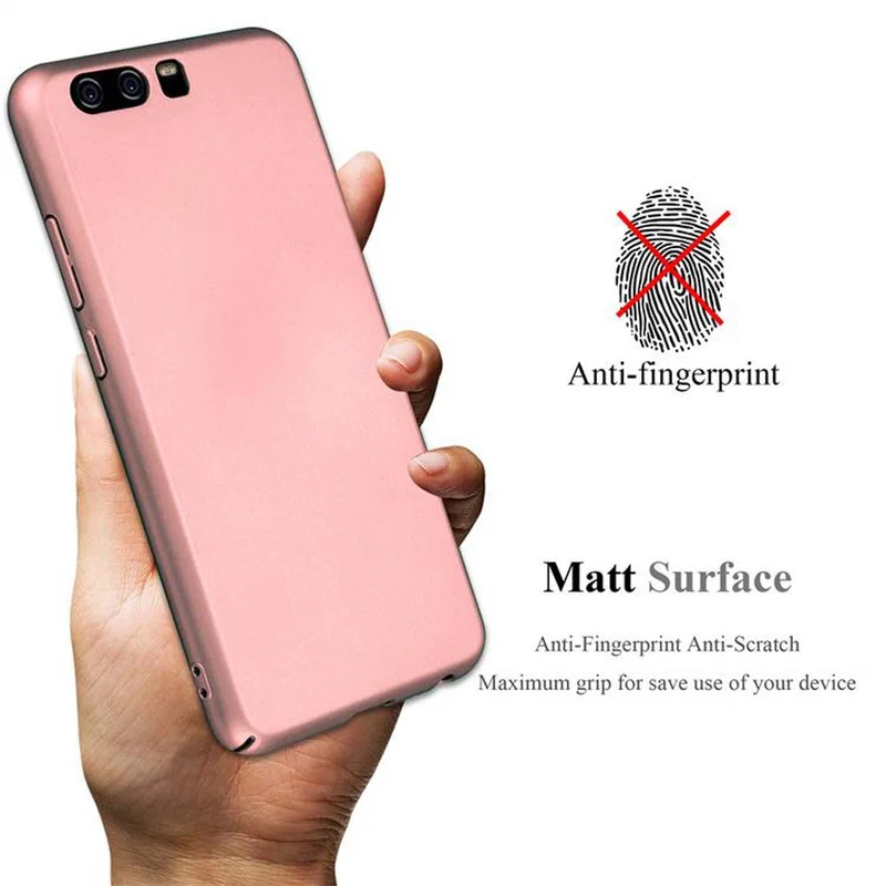 Cadorabo Hülle kompatibel mit Huawei P10 Hard Case Schutzhülle in Metall Optik gegen Kratzer und Stöße
