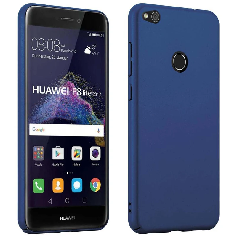 Cadorabo Hülle kompatibel mit Huawei P8 LITE 2017 / P9 LITE 2017 Hard Case Schutzhülle in Metall Optik gegen Kratzer und Stöße