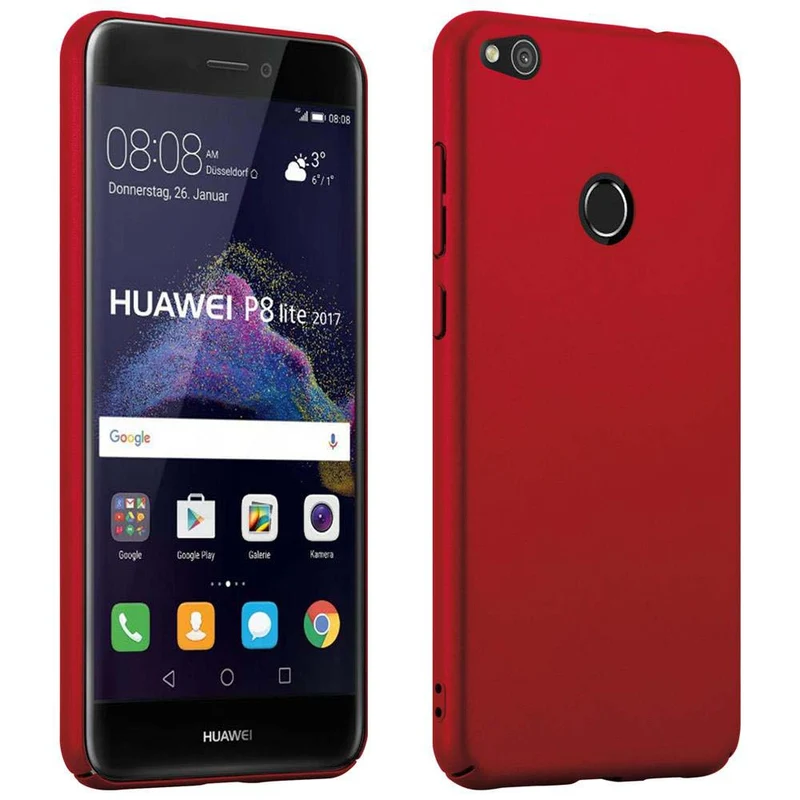 Cadorabo Hülle kompatibel mit Huawei P8 LITE 2017 / P9 LITE 2017 Hard Case Schutzhülle in Metall Optik gegen Kratzer und Stöße