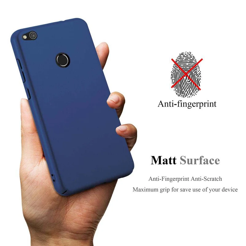 Cadorabo Hülle kompatibel mit Huawei P8 LITE 2017 / P9 LITE 2017 Hard Case Schutzhülle in Metall Optik gegen Kratzer und Stöße