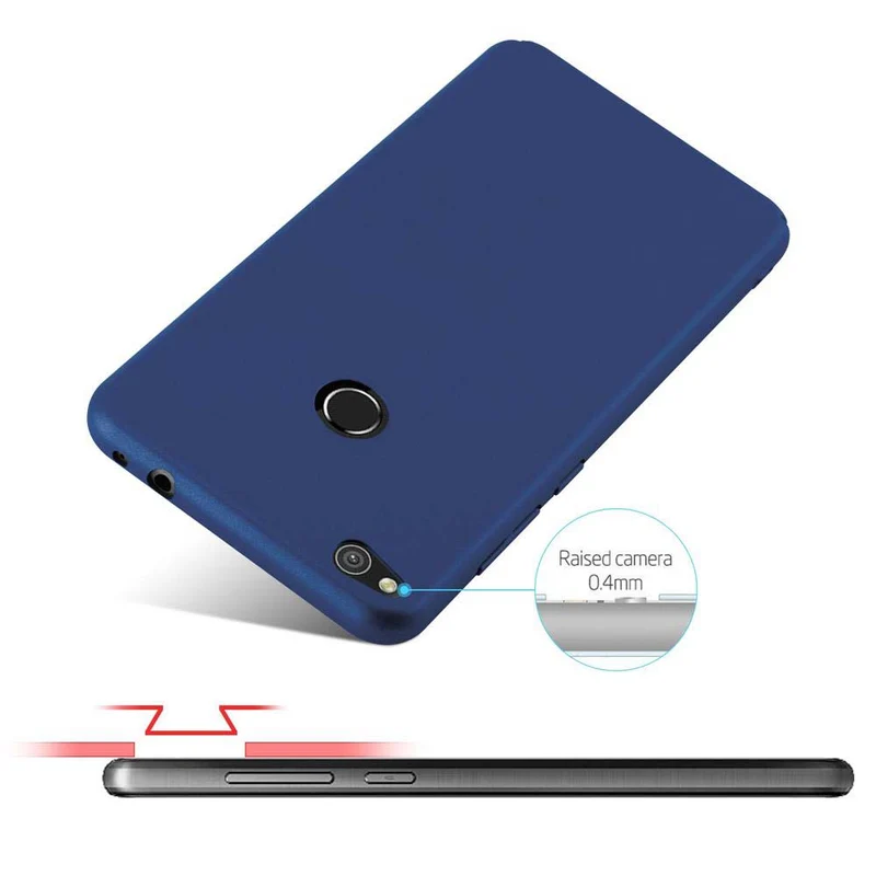 Cadorabo Hülle kompatibel mit Huawei P8 LITE 2017 / P9 LITE 2017 Hard Case Schutzhülle in Metall Optik gegen Kratzer und Stöße