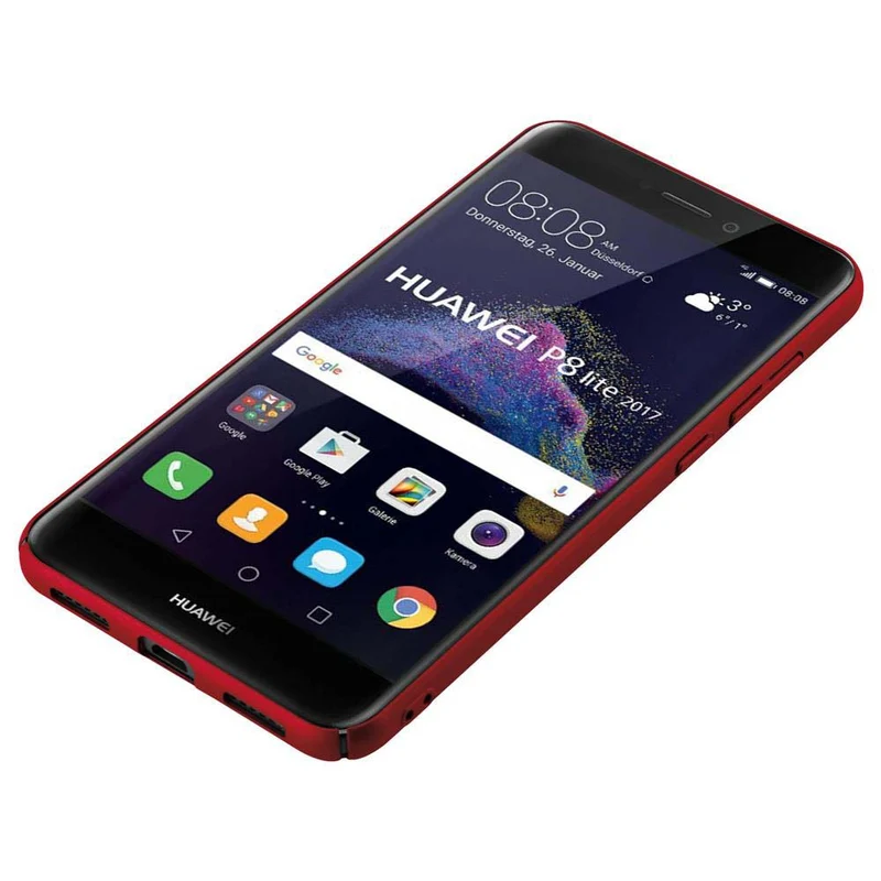 Cadorabo Hülle kompatibel mit Huawei P8 LITE 2017 / P9 LITE 2017 Hard Case Schutzhülle in Metall Optik gegen Kratzer und Stöße