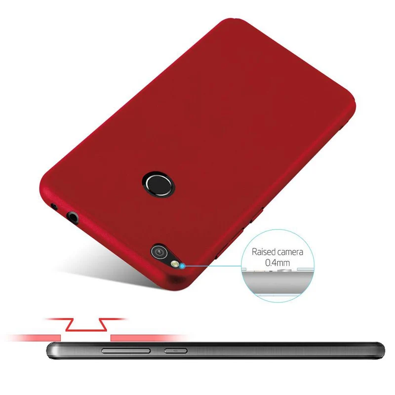 Cadorabo Hülle kompatibel mit Huawei P8 LITE 2017 / P9 LITE 2017 Hard Case Schutzhülle in Metall Optik gegen Kratzer und Stöße