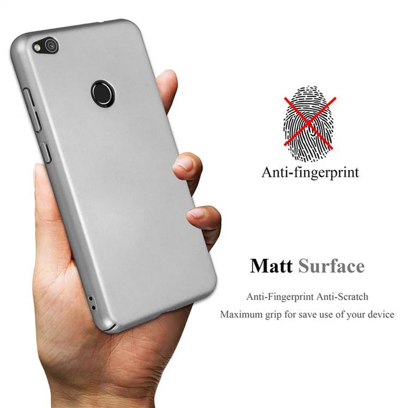 Cadorabo Hülle kompatibel mit Huawei P8 LITE 2017 / P9 LITE 2017 Hard Case Schutzhülle in Metall Optik gegen Kratzer und Stöße