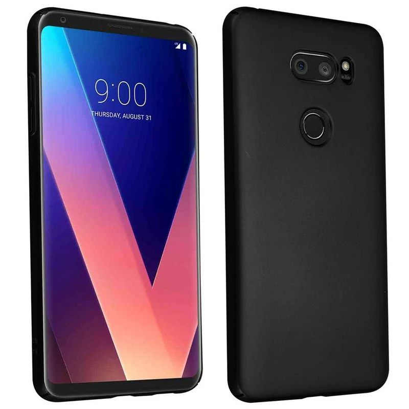 Cadorabo Hülle kompatibel mit LG V30 / V30+ / V30S / V30S+ Hard Case Schutzhülle in Metall Optik gegen Kratzer und Stöße