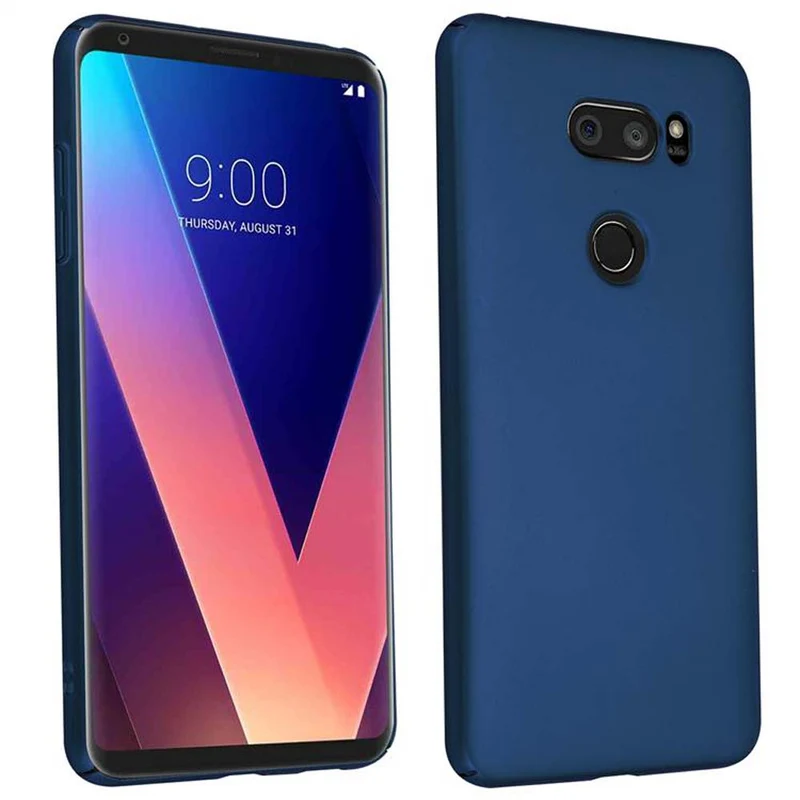 Cadorabo Hülle kompatibel mit LG V30 / V30+ / V30S / V30S+ Hard Case Schutzhülle in Metall Optik gegen Kratzer und Stöße