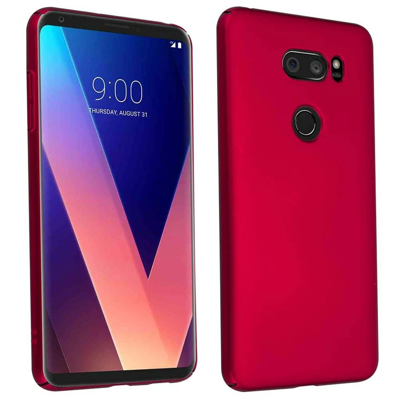 Cadorabo Hülle kompatibel mit LG V30 / V30+ / V30S / V30S+ Hard Case Schutzhülle in Metall Optik gegen Kratzer und Stöße