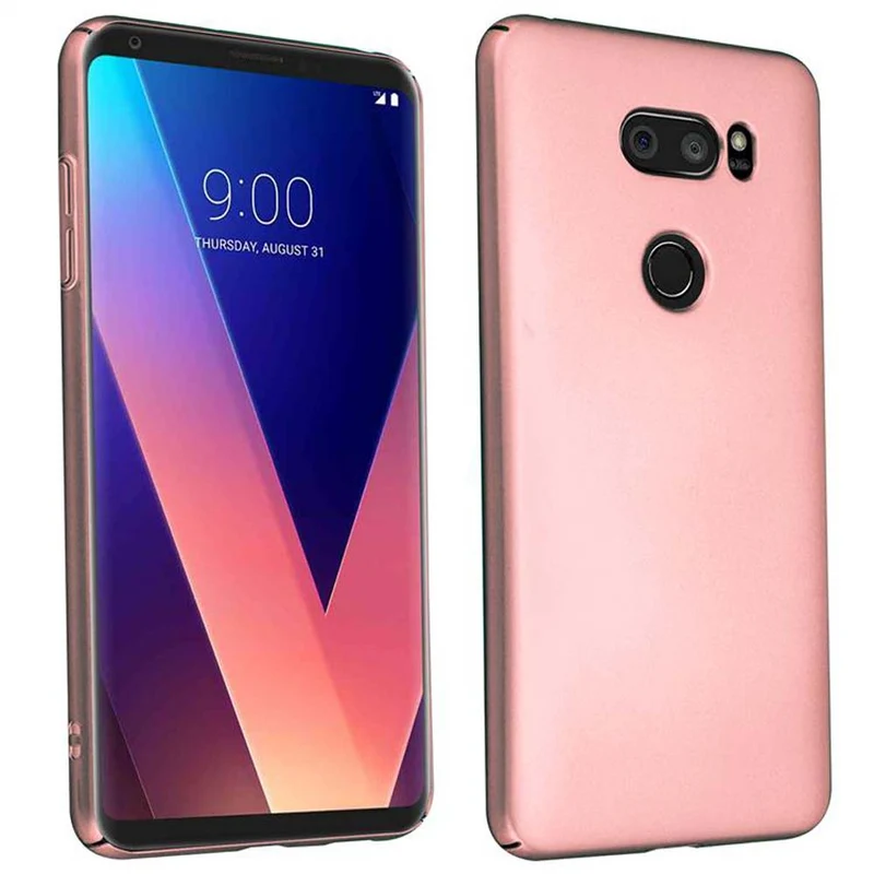 Cadorabo Hülle kompatibel mit LG V30 / V30+ / V30S / V30S+ Hard Case Schutzhülle in Metall Optik gegen Kratzer und Stöße