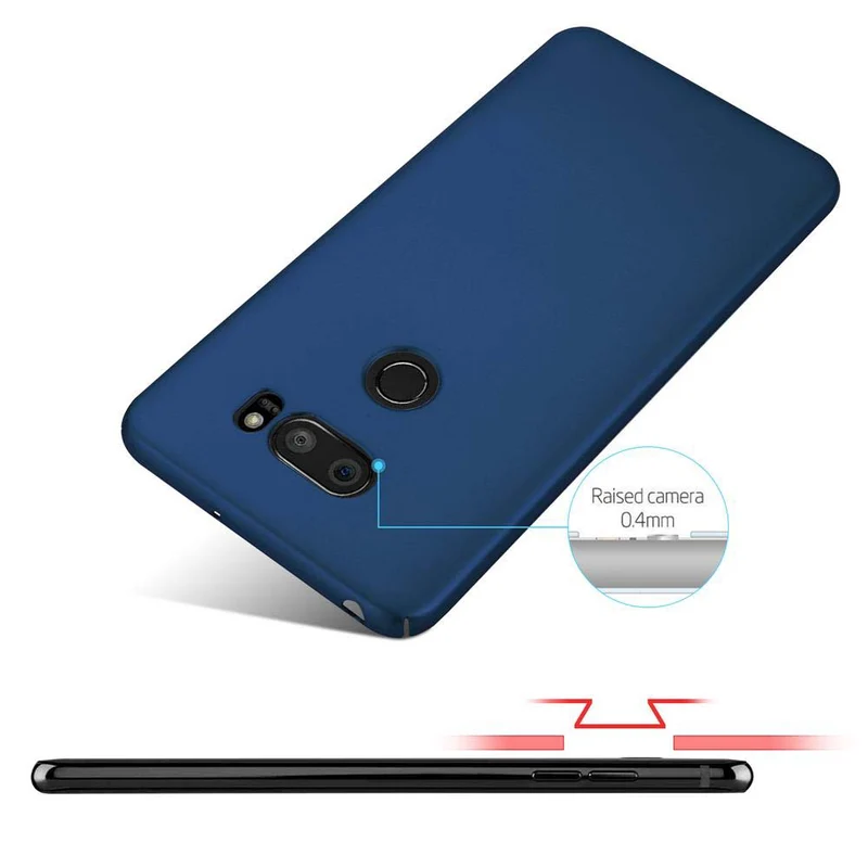 Cadorabo Hülle kompatibel mit LG V30 / V30+ / V30S / V30S+ Hard Case Schutzhülle in Metall Optik gegen Kratzer und Stöße