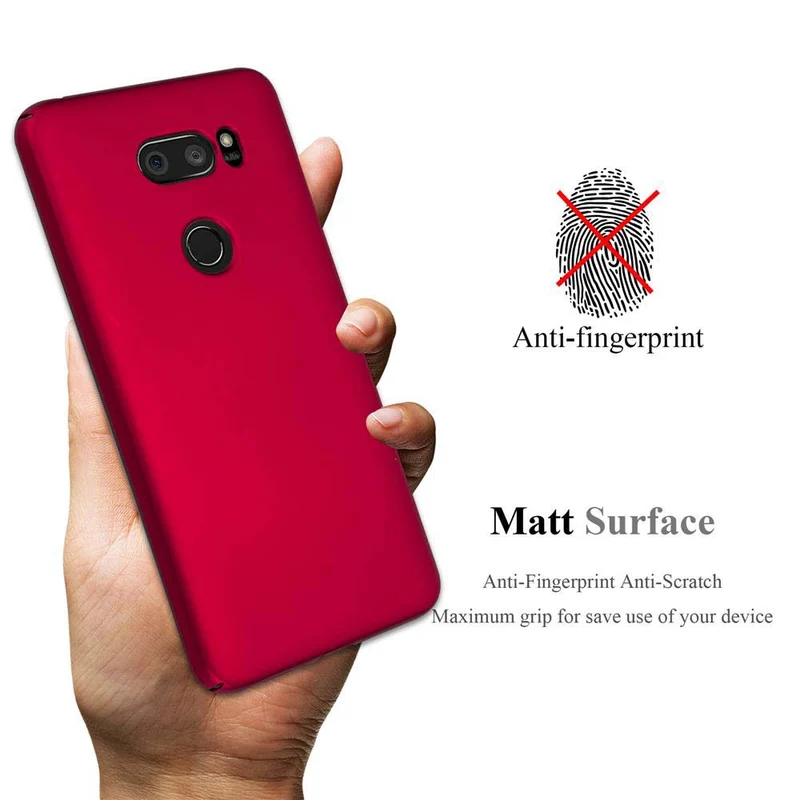 Cadorabo Hülle kompatibel mit LG V30 / V30+ / V30S / V30S+ Hard Case Schutzhülle in Metall Optik gegen Kratzer und Stöße