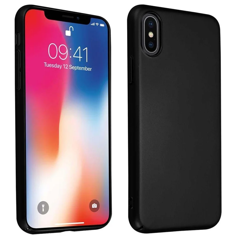Cadorabo Hülle kompatibel mit Apple iPhone X / XS Hard Case Schutzhülle in Metall Optik gegen Kratzer und Stöße
