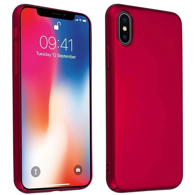 Cadorabo Hülle kompatibel mit Apple iPhone X / XS Hard Case Schutzhülle in Metall Optik gegen Kratzer und Stöße