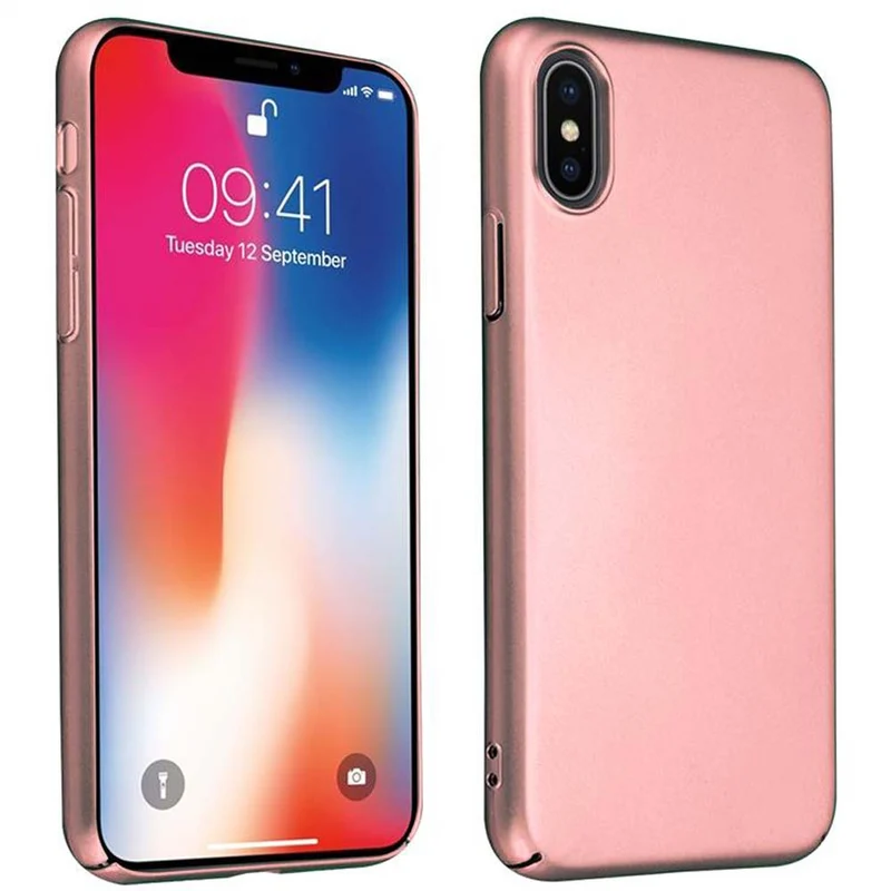 Cadorabo Hülle kompatibel mit Apple iPhone X / XS Hard Case Schutzhülle in Metall Optik gegen Kratzer und Stöße
