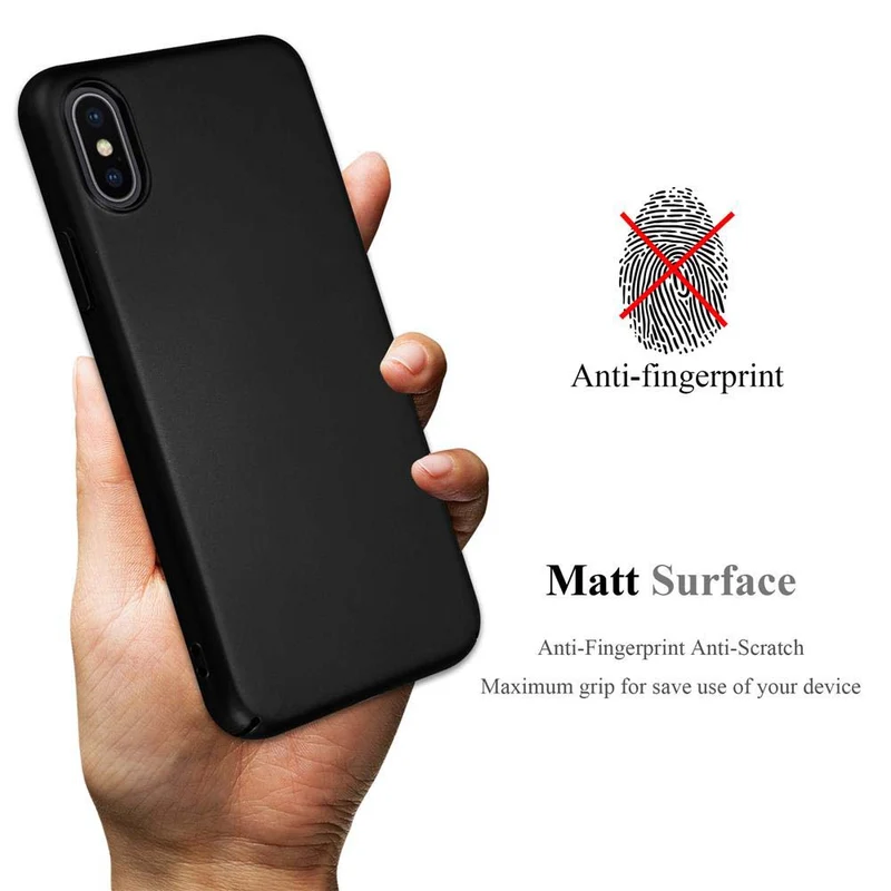 Cadorabo Hülle kompatibel mit Apple iPhone X / XS Hard Case Schutzhülle in Metall Optik gegen Kratzer und Stöße