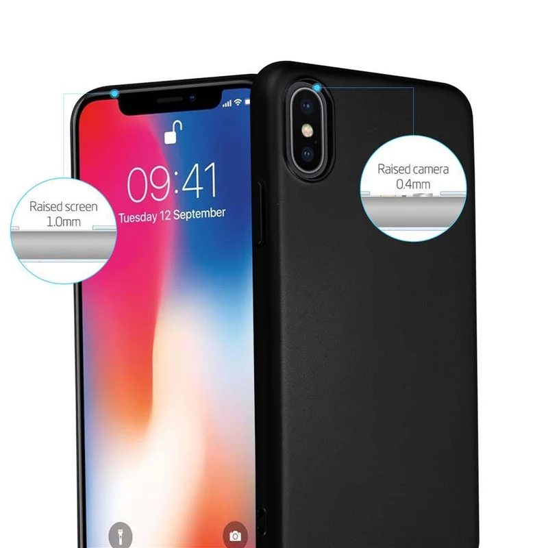 Cadorabo Hülle kompatibel mit Apple iPhone X / XS Hard Case Schutzhülle in Metall Optik gegen Kratzer und Stöße