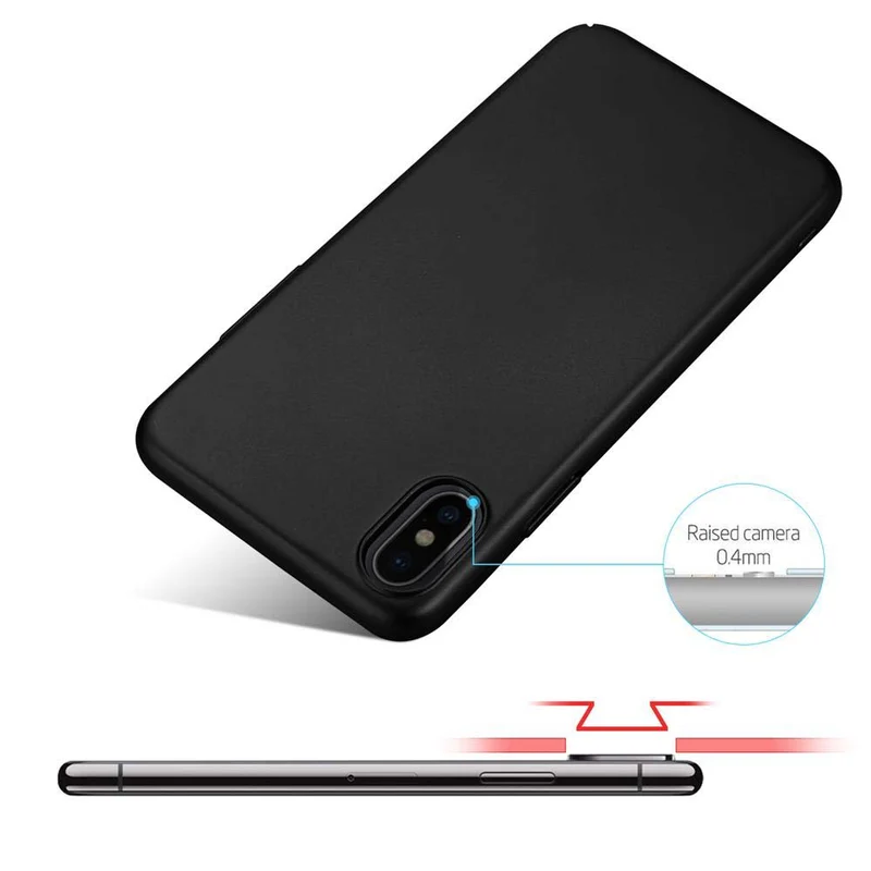 Cadorabo Hülle kompatibel mit Apple iPhone X / XS Hard Case Schutzhülle in Metall Optik gegen Kratzer und Stöße