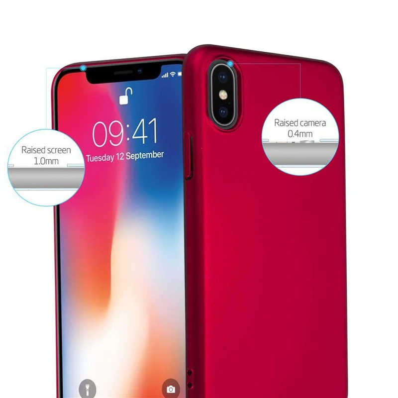 Cadorabo Hülle kompatibel mit Apple iPhone X / XS Hard Case Schutzhülle in Metall Optik gegen Kratzer und Stöße
